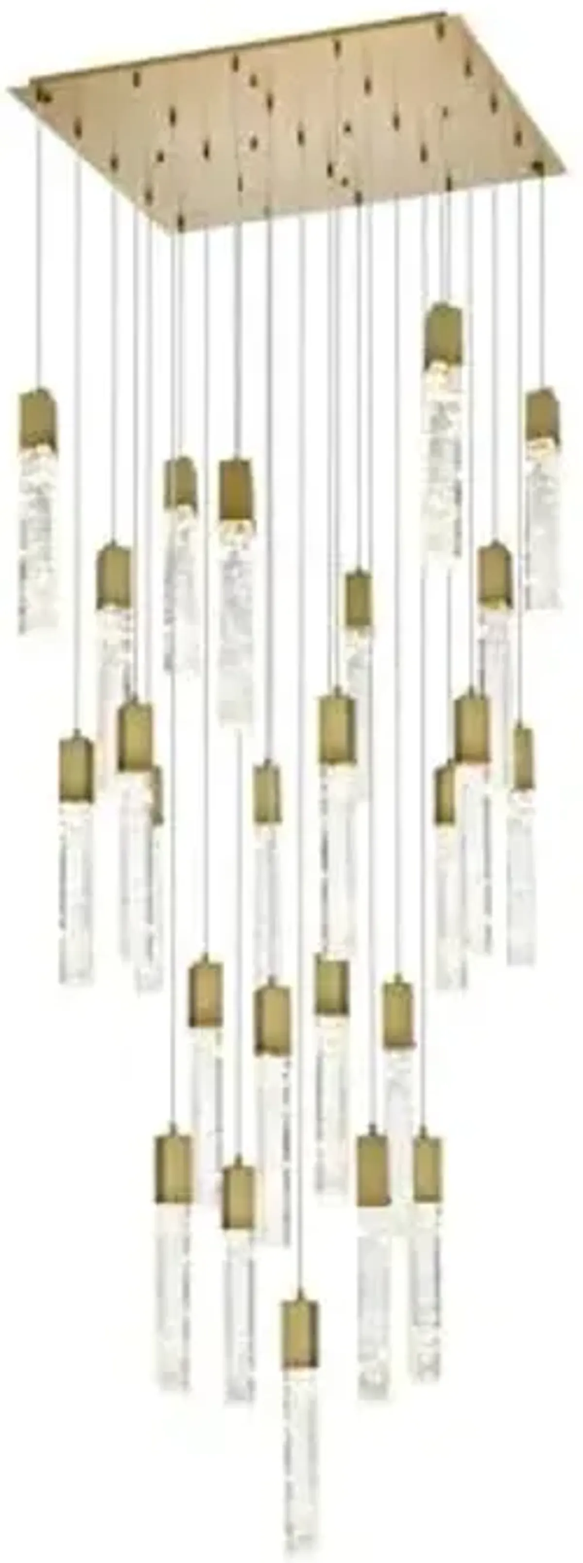 Elegant Lighting 2088G36SG Aurora - 6.5W 25 LED Chandelier-19 Inch Tall and 36 Inch Wide, Finish Color: Satin Gold