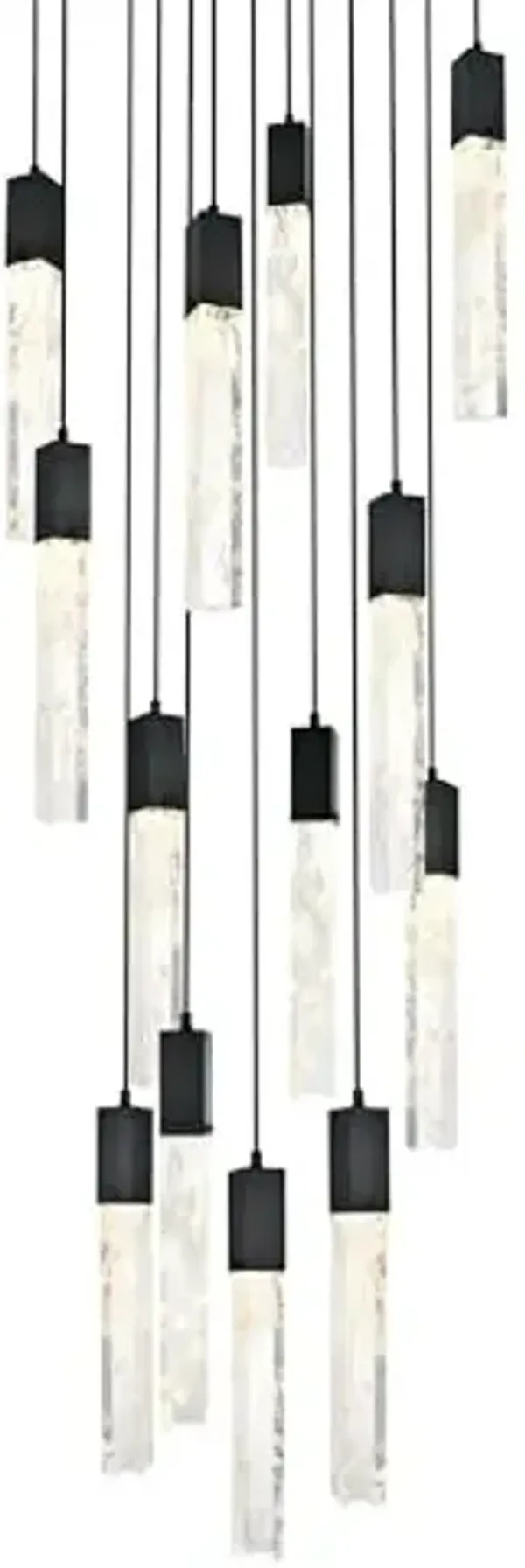 Elegant Lighting Aurora 30 Inch Chandelier in Black