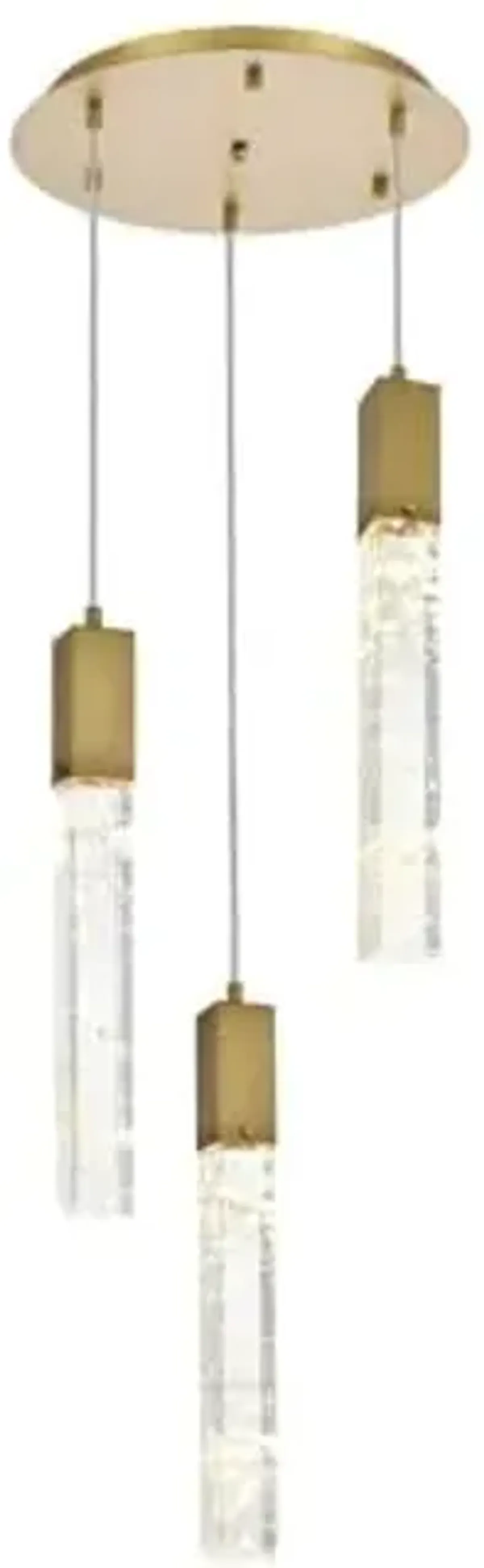 Elegant Lighting Aurora 16 Inch Chandelier in Satin Gold