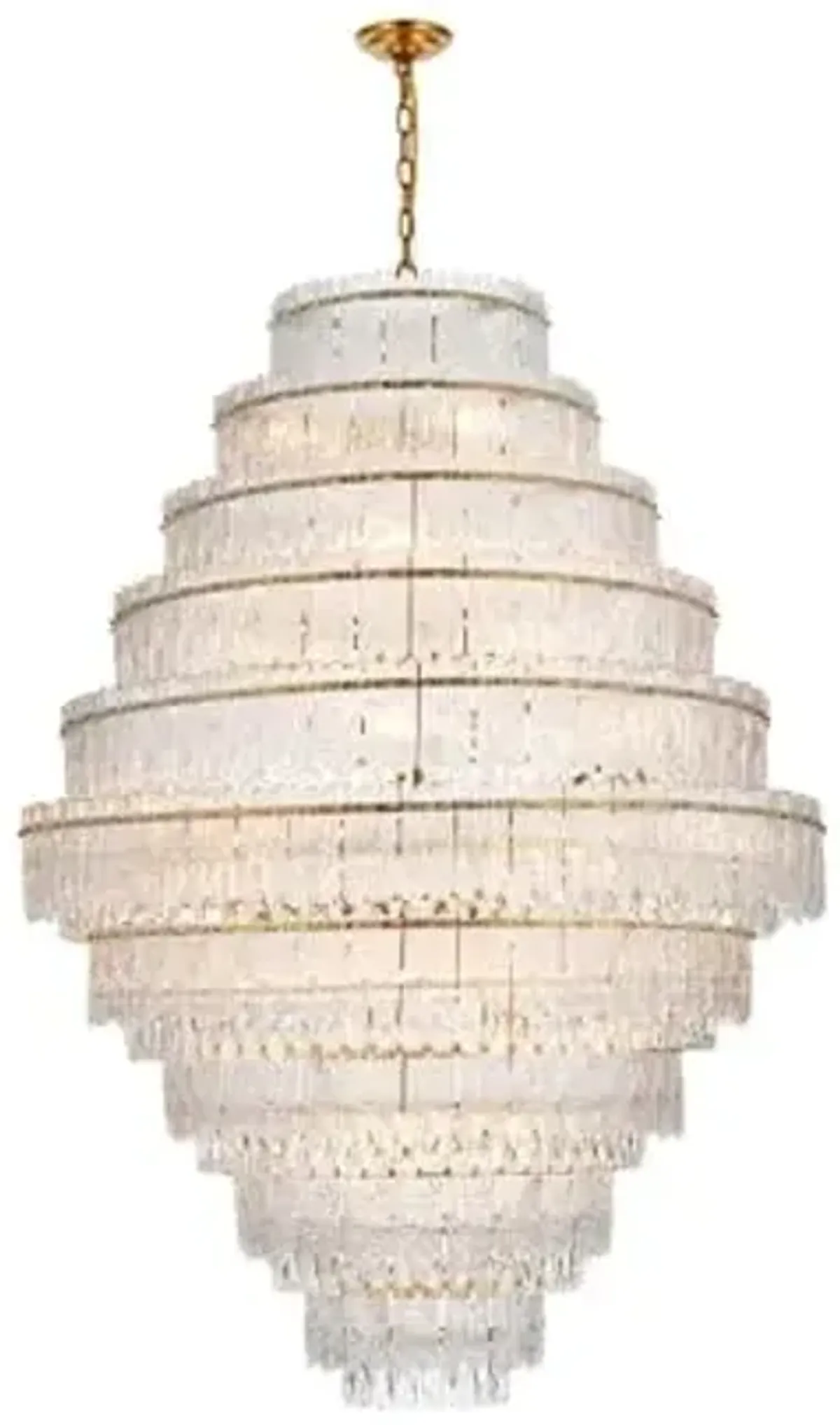 Elegant Lighting 1780D42SG Emilia - 33 Light Chandelier-60 Inch Tall and 42 Inch Wide, Finish Color: Satin Gold