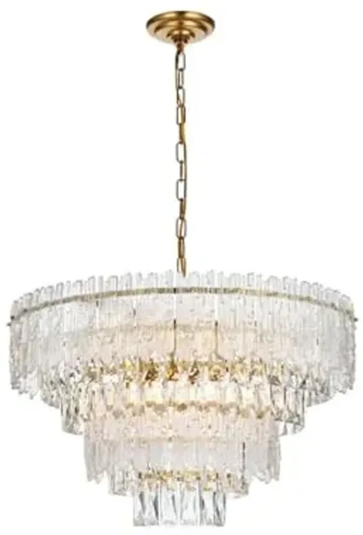 Elegant Lighting Emilia 25 Inch Chandelier in Satin Gold