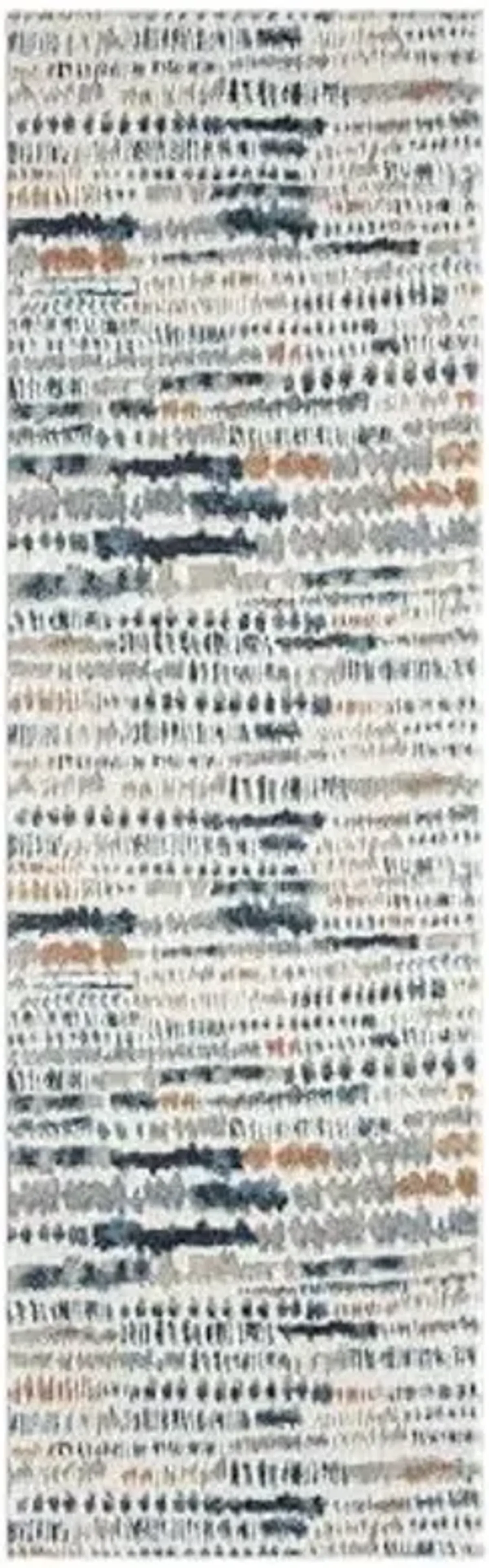 LR Home 2 x 7 Machine Washable Indoor Runner Rug for Home Decor | Contemporary Abstract Carpet for Living Room Decor | Modern Transitional Rugs Suitable for Bedroom, Living Room, Office | Blue/Gray