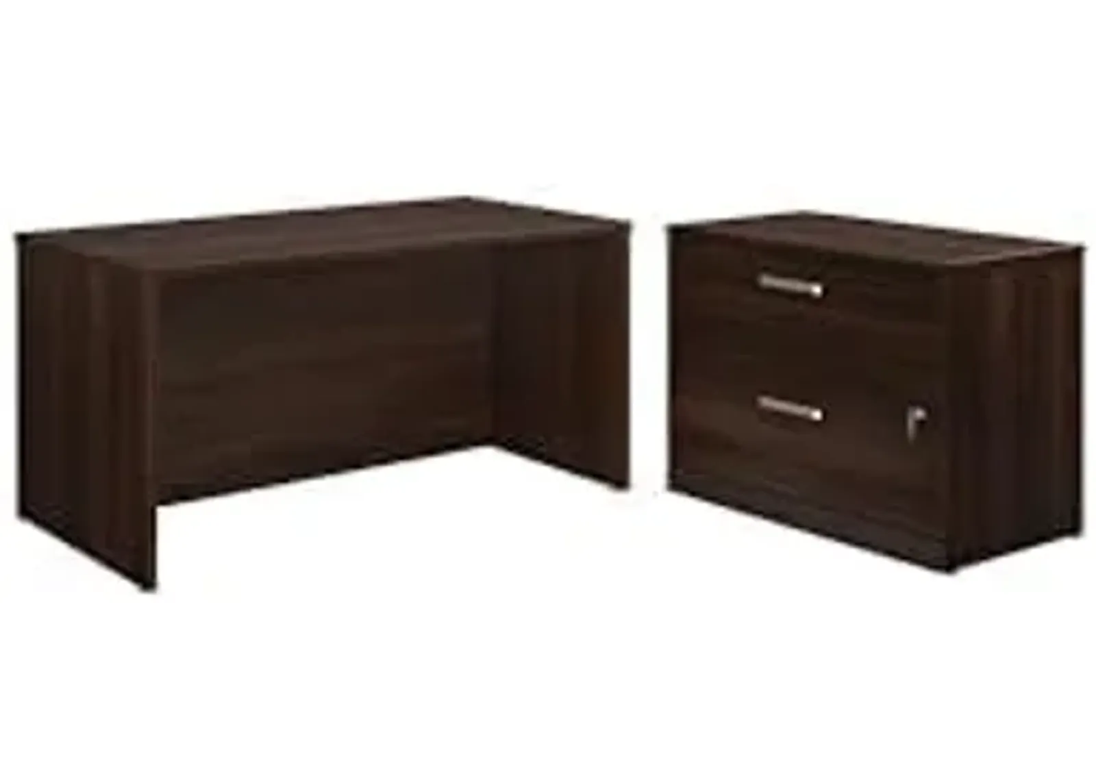 Sauder OfficeWorks 60" x 30" Desk with Lateral File, Noble Elm Finish