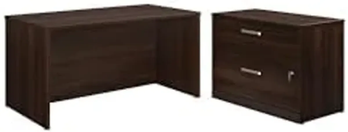 Sauder OfficeWorks 60" x 30" Desk with Lateral File, Noble Elm Finish