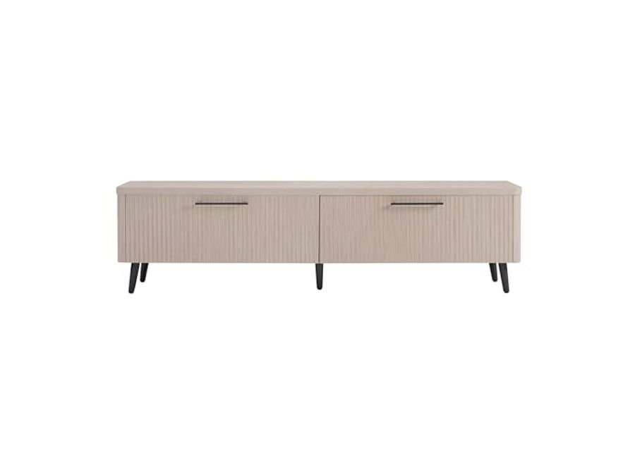 Manhattan Comfort Mid Century- Modern Jodie 68.9" TV Stand in Whitewashed Oak