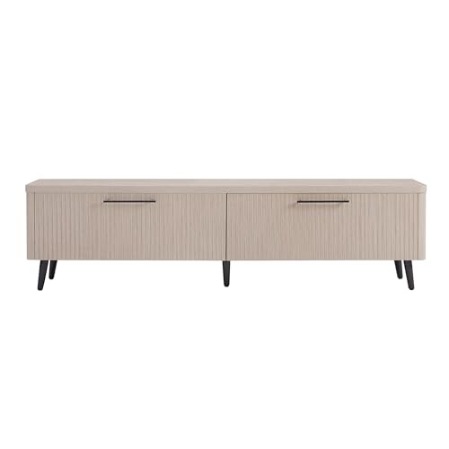 Manhattan Comfort Mid Century- Modern Jodie 68.9" TV Stand in Whitewashed Oak