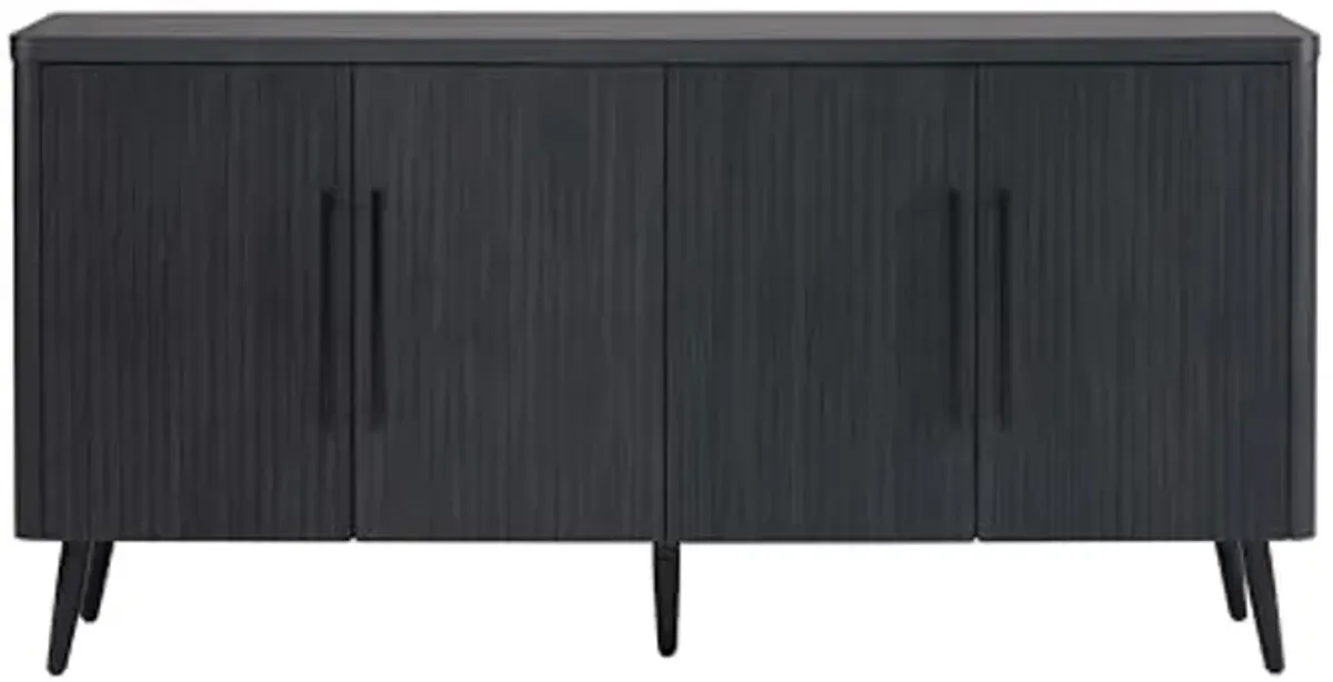 Manhattan Comfort Mid Century Modern Jodie 64.6" Sideboard in Charcoal Grey