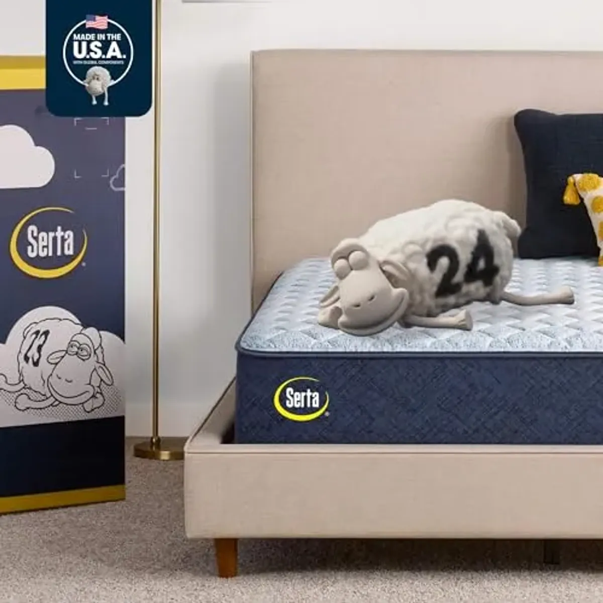 Serta Sleeptrue Medium 12" King Hybrid Mattress in a Box, Cooling, Breathable, and Pressure Relieving - 100 Night Trial, CertiPUR-US Certified and 10 Year Limited Warranty