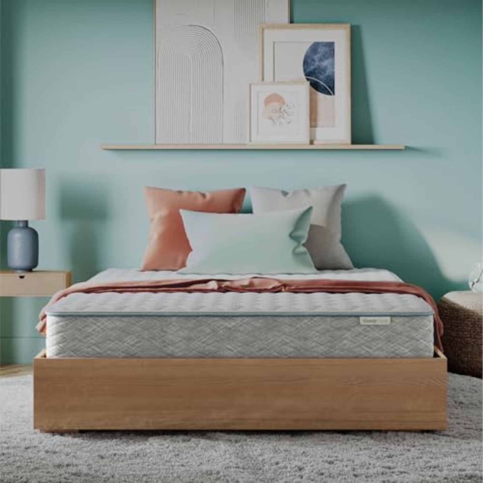 Beauty Sleep Midnight Slumber Medium Firm 10" Twin Hybrid Mattress in a Box, Cooling, Breathable, and Pressure Relieving - 100 Night Trial, CertiPUR-US Certified and 10 Year Limited Warranty