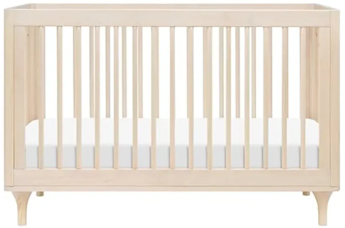 Babyletto Lolly 3-in-1 Convertible Crib with Toddler Bed Conversion Kit in Washed Natural, Greenguard Gold Certified