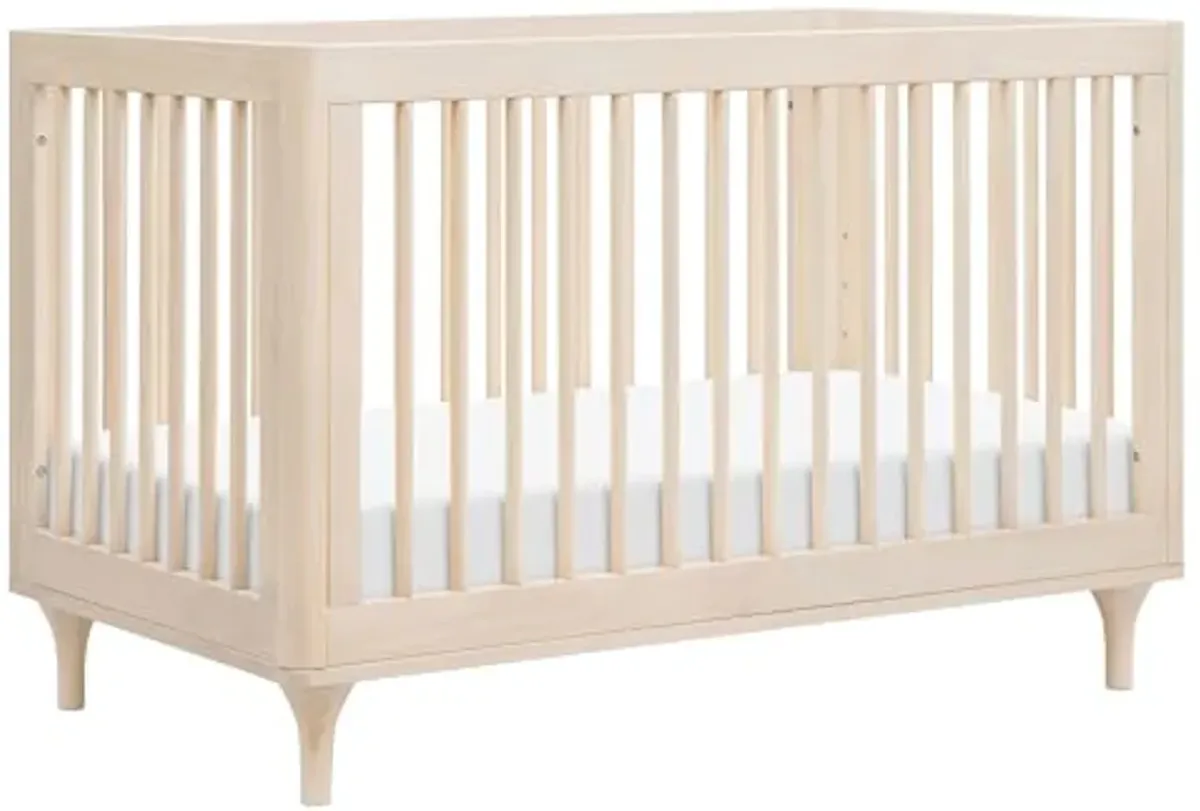 Babyletto Lolly 3-in-1 Convertible Crib with Toddler Bed Conversion Kit in Washed Natural, Greenguard Gold Certified