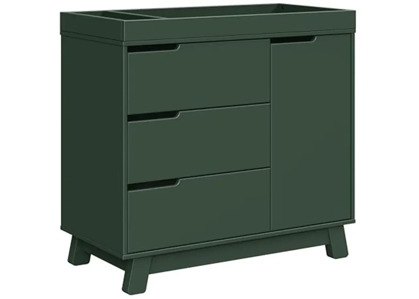 Babyletto Hudson 3-Drawer Changer Dresser with Removable Changing Tray in Forest Green, Greenguard Gold Certified