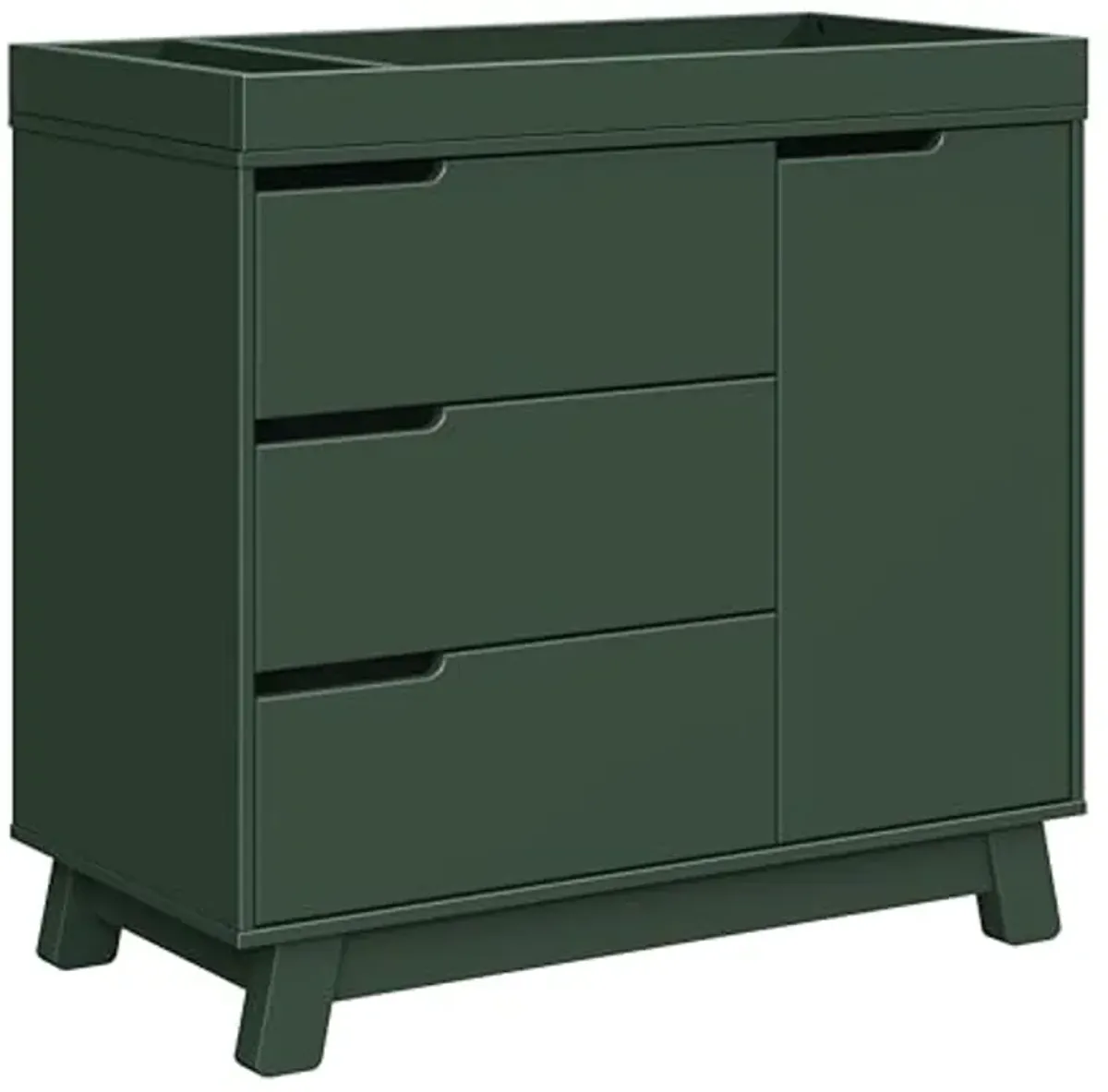 Babyletto Hudson 3-Drawer Changer Dresser with Removable Changing Tray in Forest Green, Greenguard Gold Certified