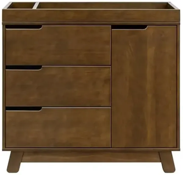 Babyletto Hudson Changing Table Dresser Combo w/Removable Tray - GREENGUARD Gold Certified 3-Drawer Baby Dresser with Table Top & Side Cabinet - Diaper Changing Station for Nursery, Easy to Assemble