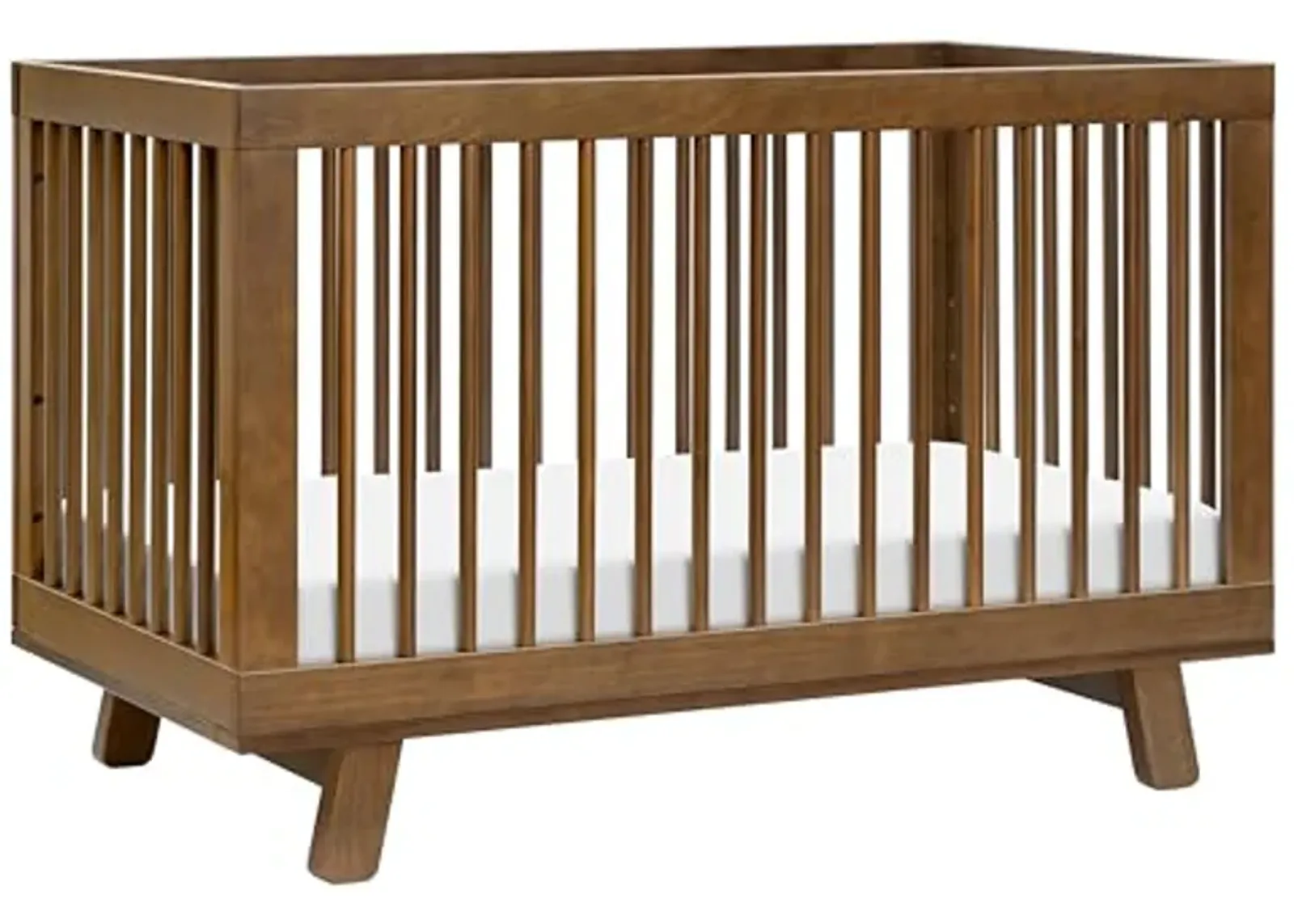 Babyletto Hudson 3-in-1 Convertible Crib with Toddler Bed Conversion Kit in Natural Walnut, Greenguard Gold Certified