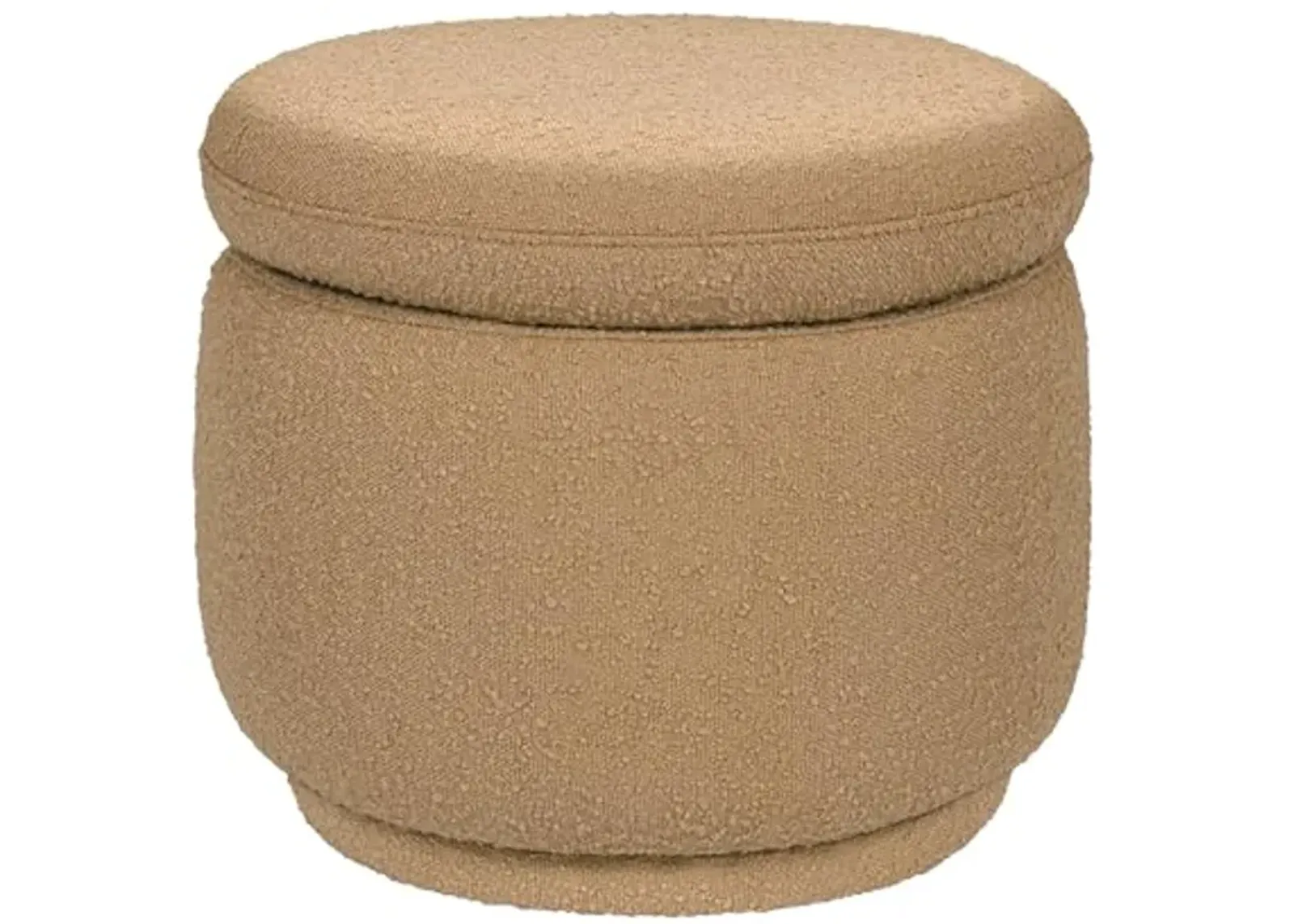 Babyletto Enoki Storage Ottoman in Sand Boucle, Greenguard Gold Certified