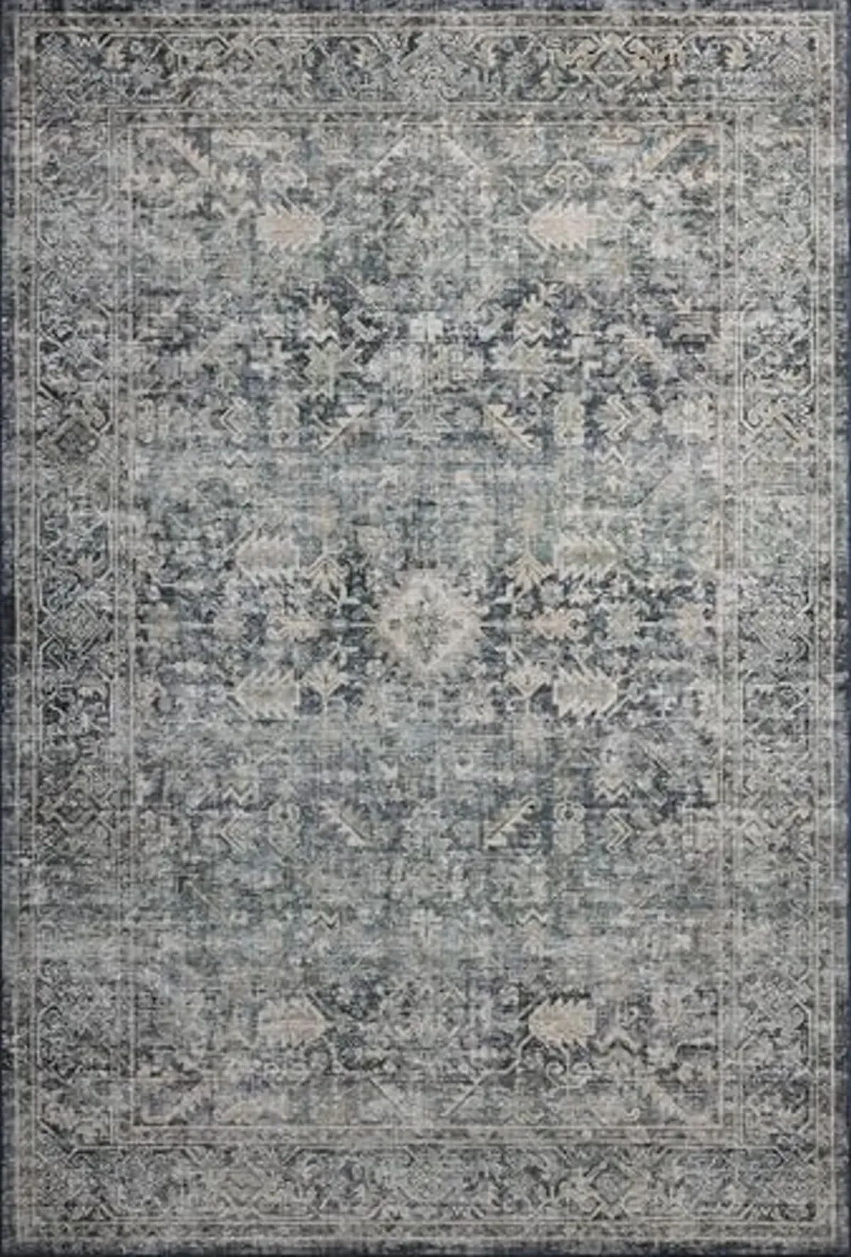 Loloi Amber Lewis Josie Collection JOS-01 Ocean/Natural 3'-6" x 5'-6" Accent Rug