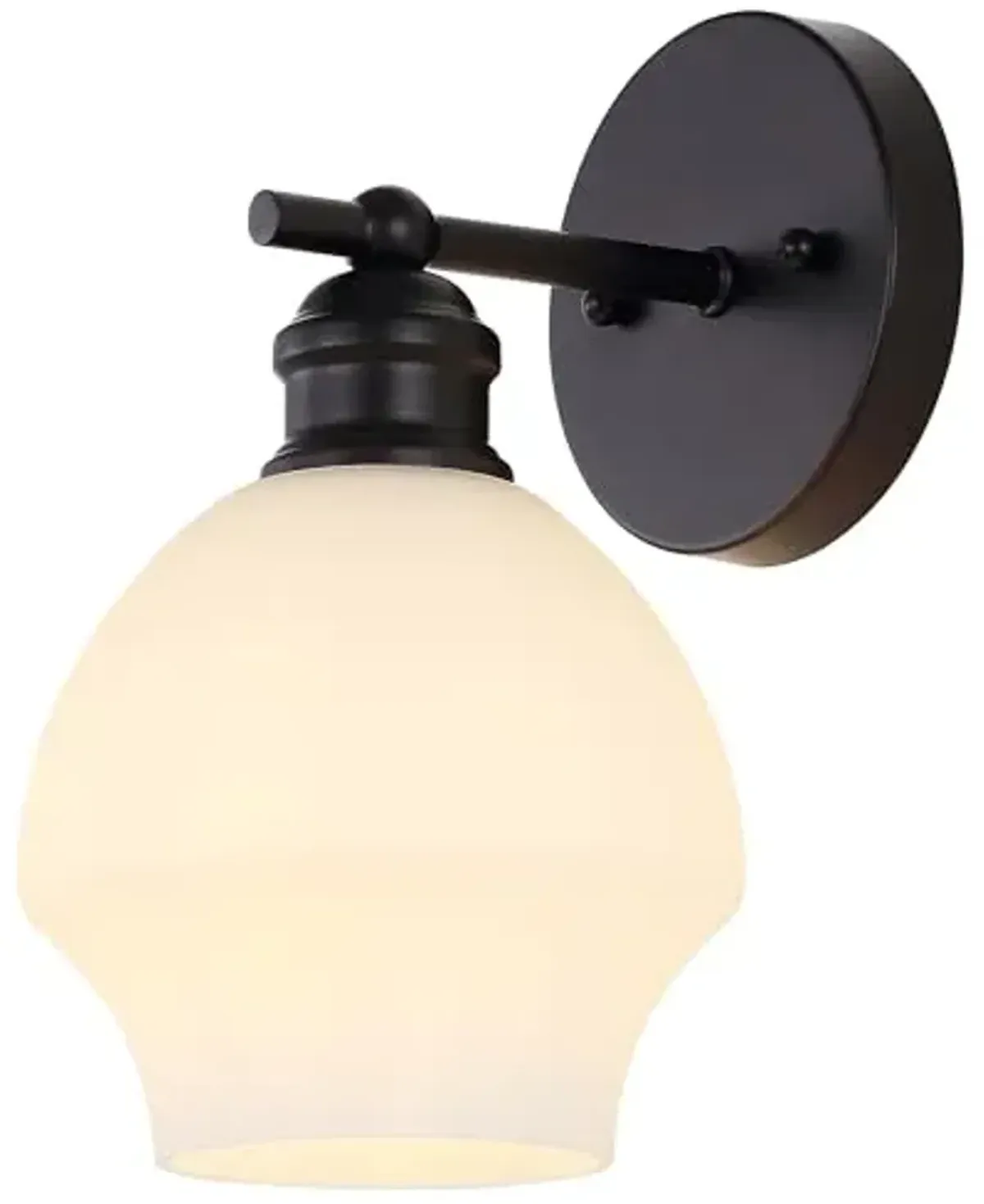 SAFAVIEH Lighting Collection Solynn Black/White Wall Sconce Set of 2 Light Fixture (LED Bulbs Included)