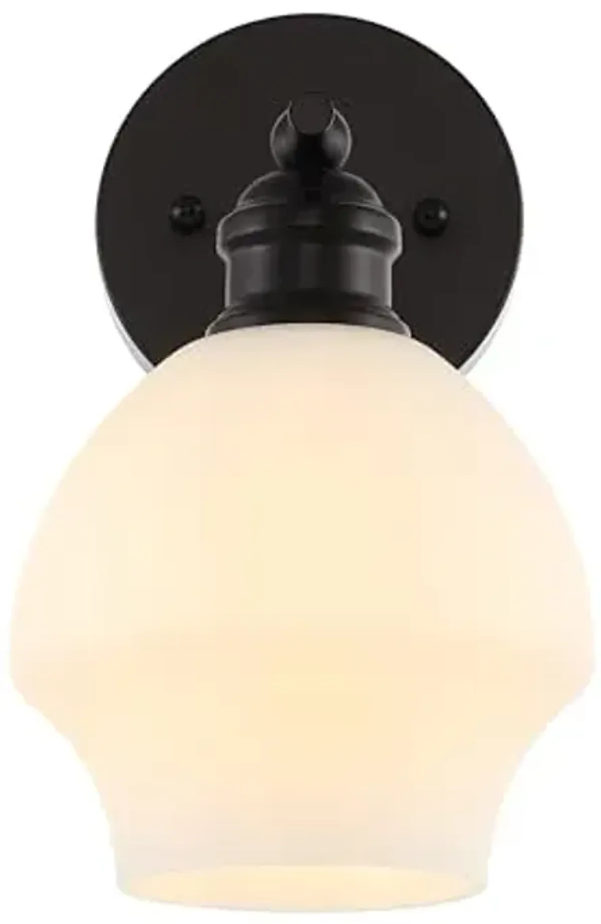 SAFAVIEH Lighting Collection Solynn Black/White Wall Sconce Set of 2 Light Fixture (LED Bulbs Included)