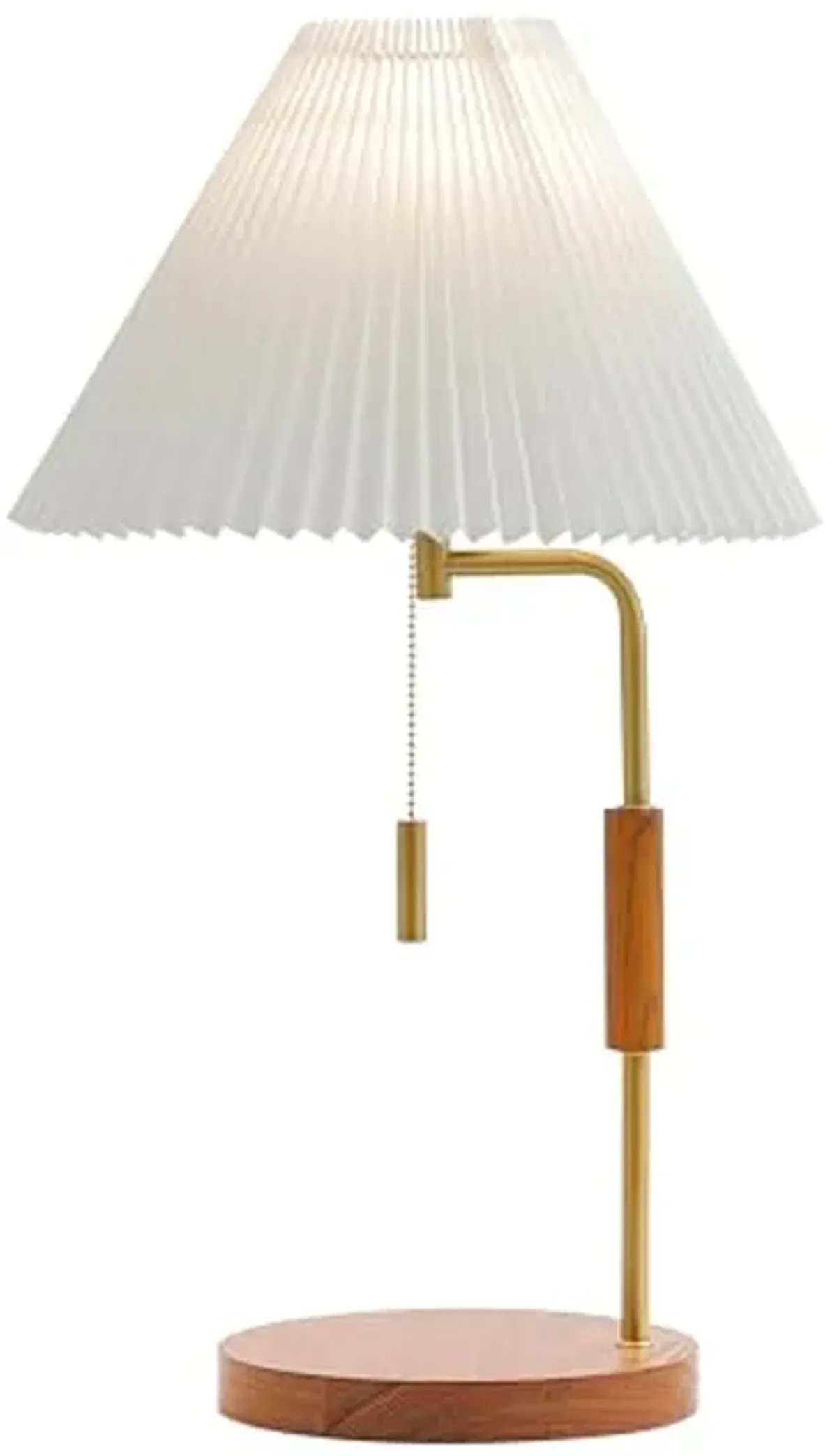 SAFAVIEH Lighting Collection Jonah Wood Finish 24-inch Table Lamp (LED Bulb Included)