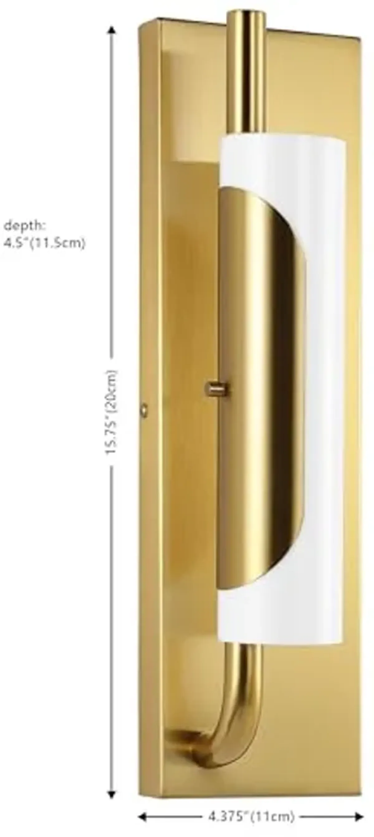 SAFAVIEH Lighting Collection Momo Brass Gold Wall Sconce Light Fixture (LED Bulb Included)