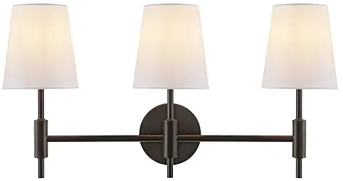 SAFAVIEH Lighting Collection Darya Black 3-Light Wall Sconce Light Fixture (LED Bulbs Included)