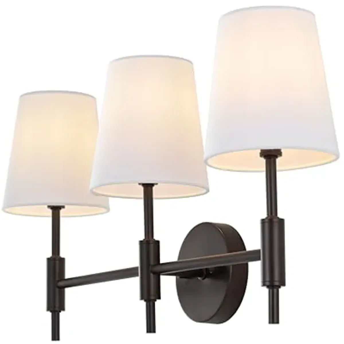 SAFAVIEH Lighting Collection Darya Black 3-Light Wall Sconce Light Fixture (LED Bulbs Included)