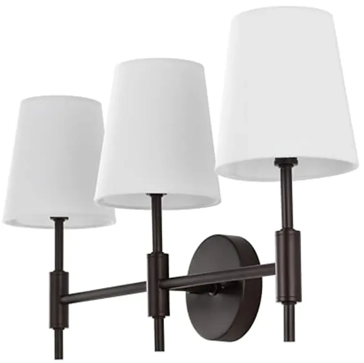 SAFAVIEH Lighting Collection Darya Black 3-Light Wall Sconce Light Fixture (LED Bulbs Included)