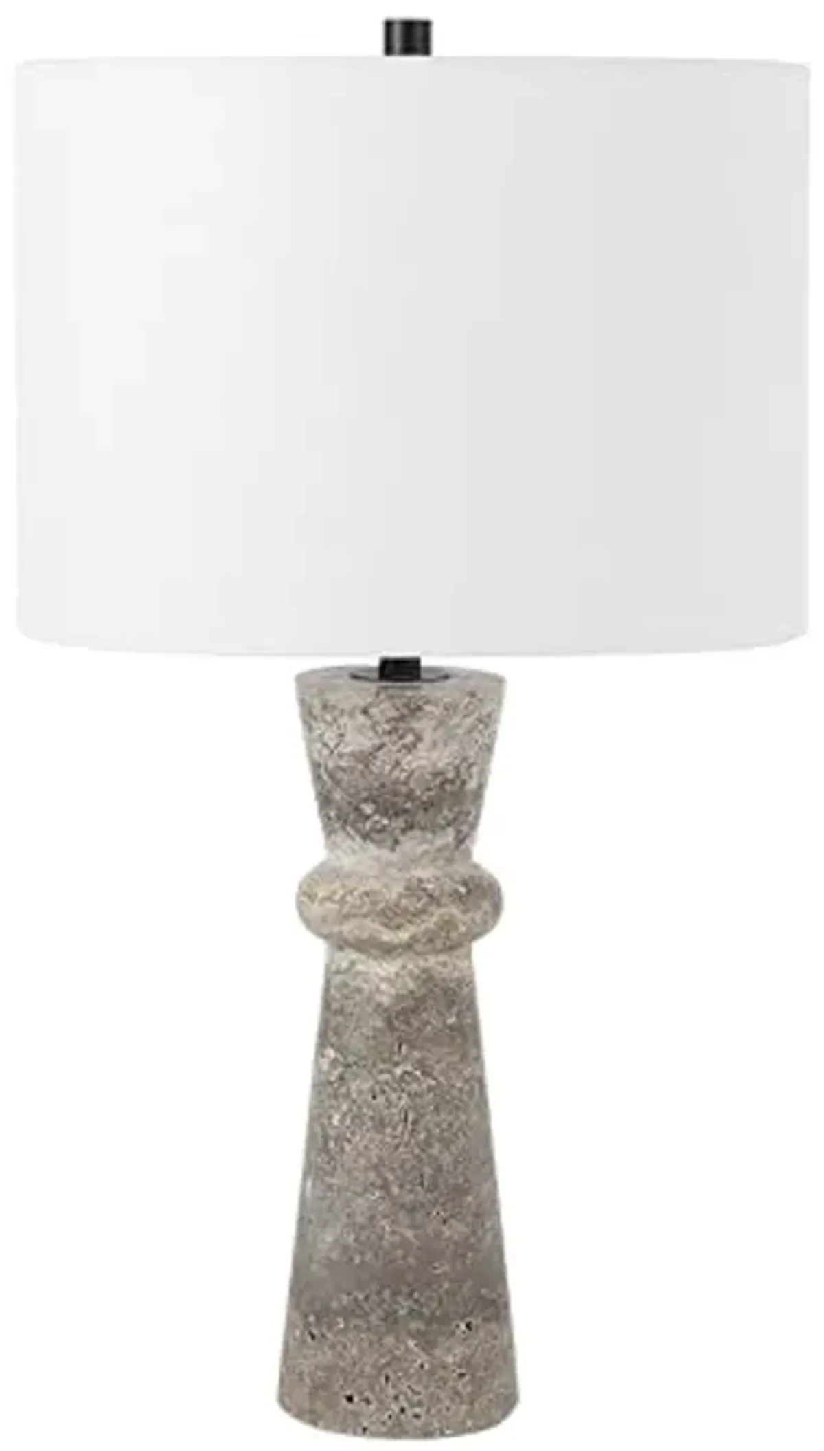 SAFAVIEH Lighting Collection Colette Grey Travertine 25-inch Table Lamp (LED Bulb Included)