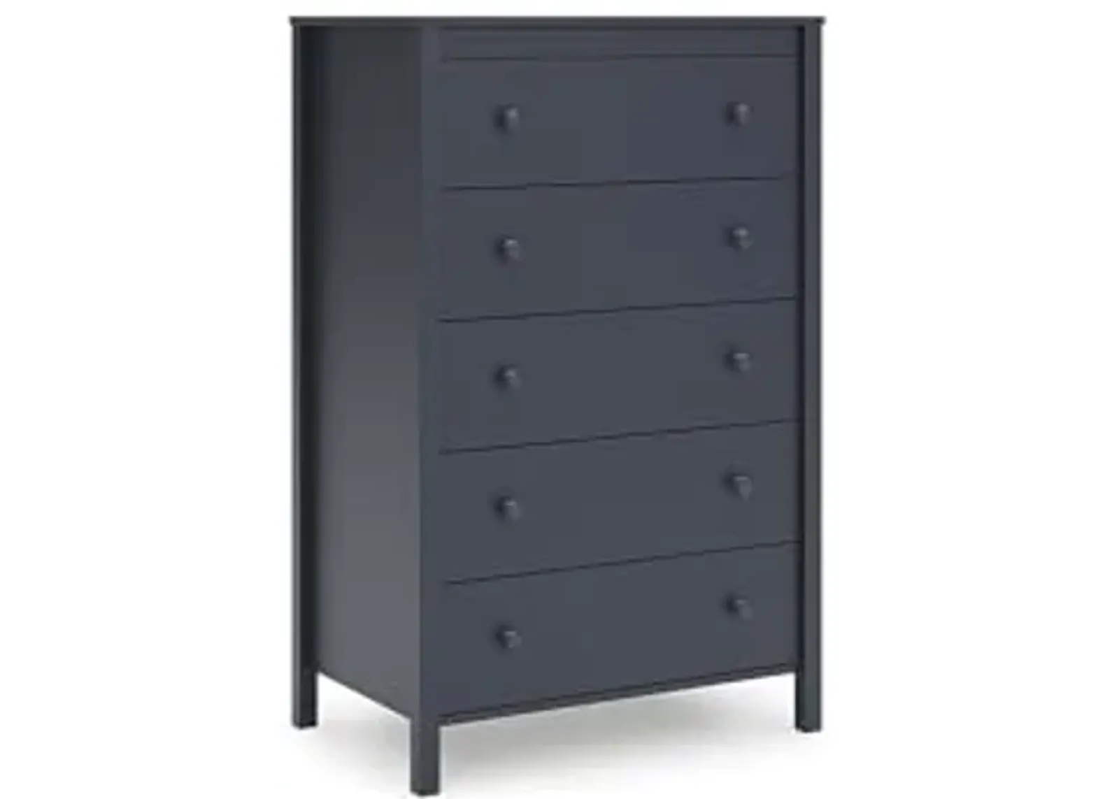 Signature Design by Ashley Simmenfort 5 Drawer Tall Dresser, Navy Blue