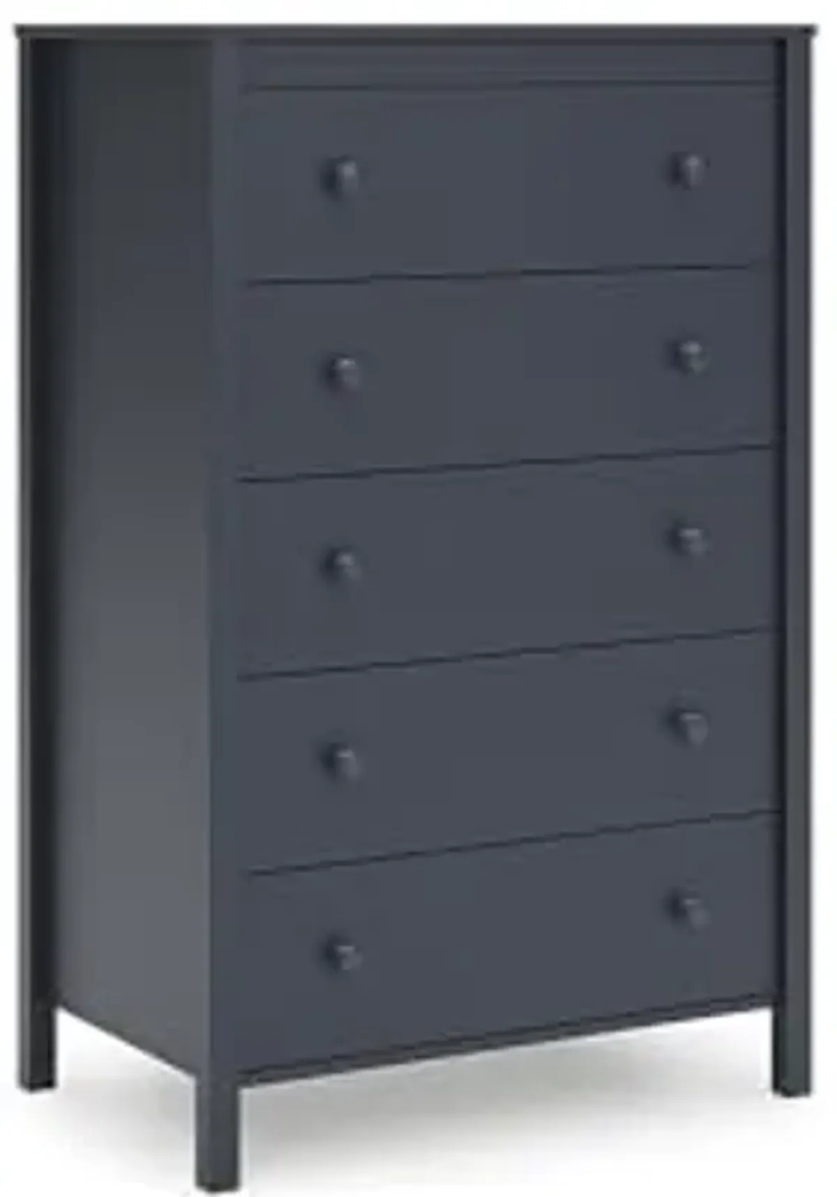 Signature Design by Ashley Simmenfort 5 Drawer Tall Dresser, Navy Blue