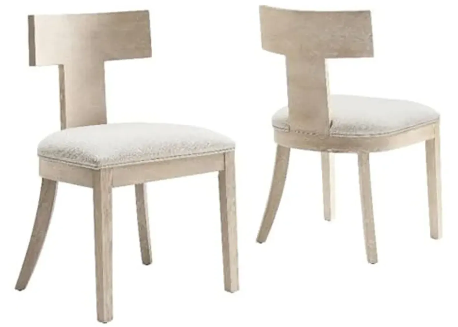 Modway Peregrine Upholstered Dining Chairs in Natural Heathered Weave Ivory