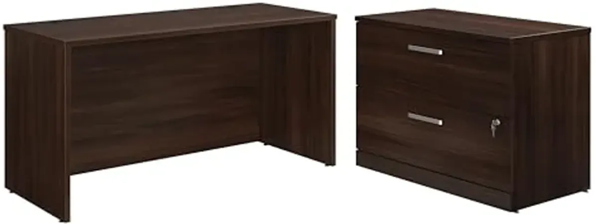 OfficeWorks by Sauder Affirm 60" Desk & Lateral File, Noble Elm Finish