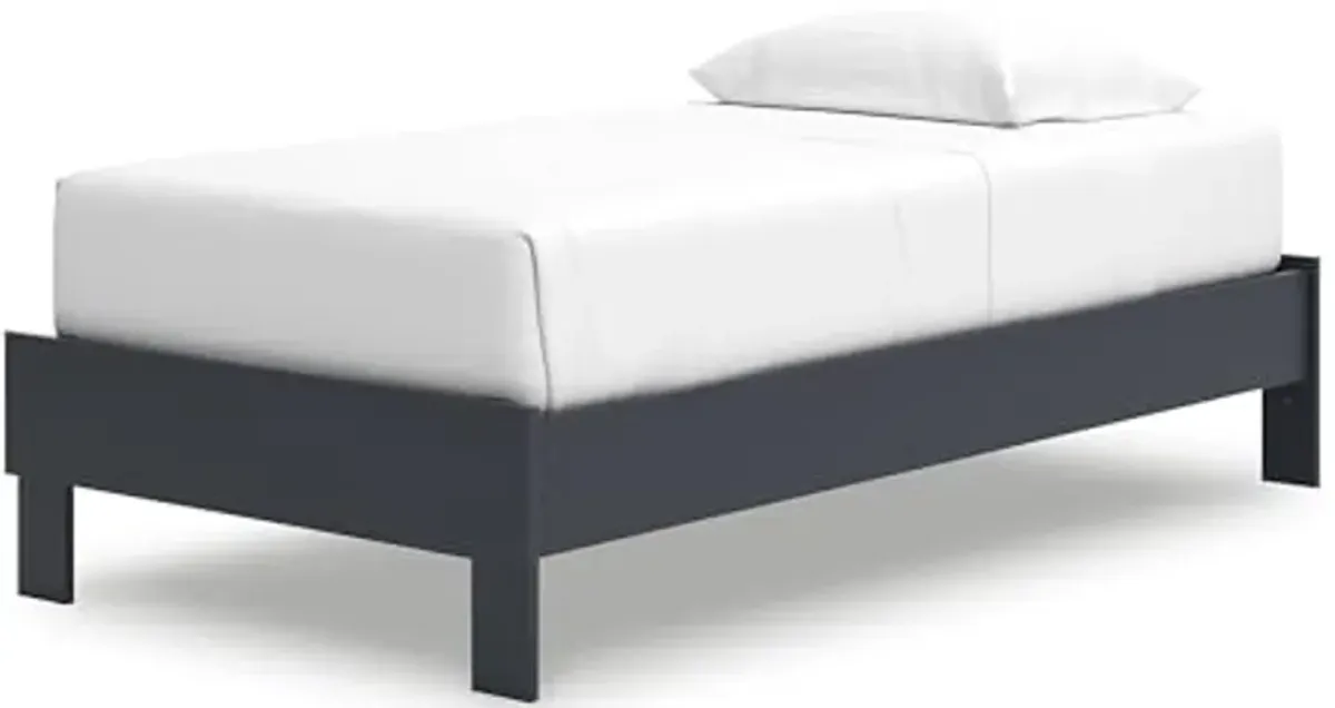 Signatue Design by Ashley Simmenfort Twin Platform Bed, Navy Blue