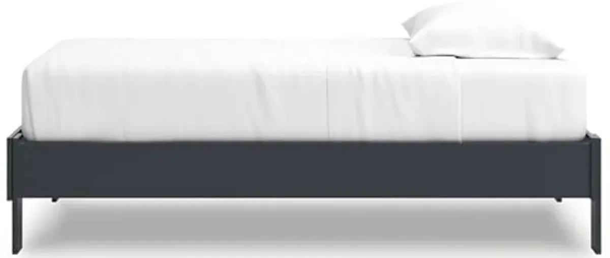 Signatue Design by Ashley Simmenfort Twin Platform Bed, Navy Blue