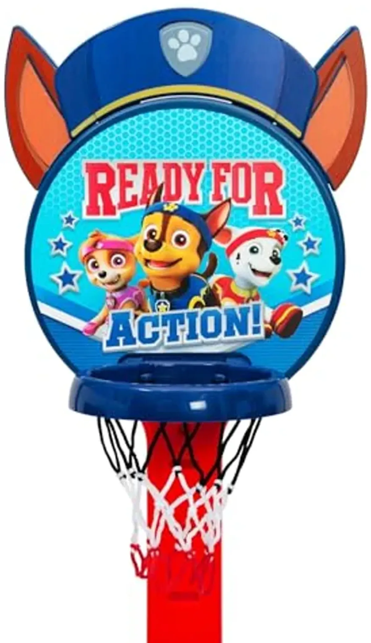 Delta Children PAW Patrol Plastic Basketball Set Includes Basketball Hoop, 1 Basketball and Ball Pump