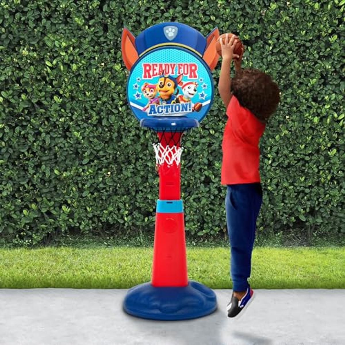 Delta Children PAW Patrol Plastic Basketball Set Includes Basketball Hoop, 1 Basketball and Ball Pump