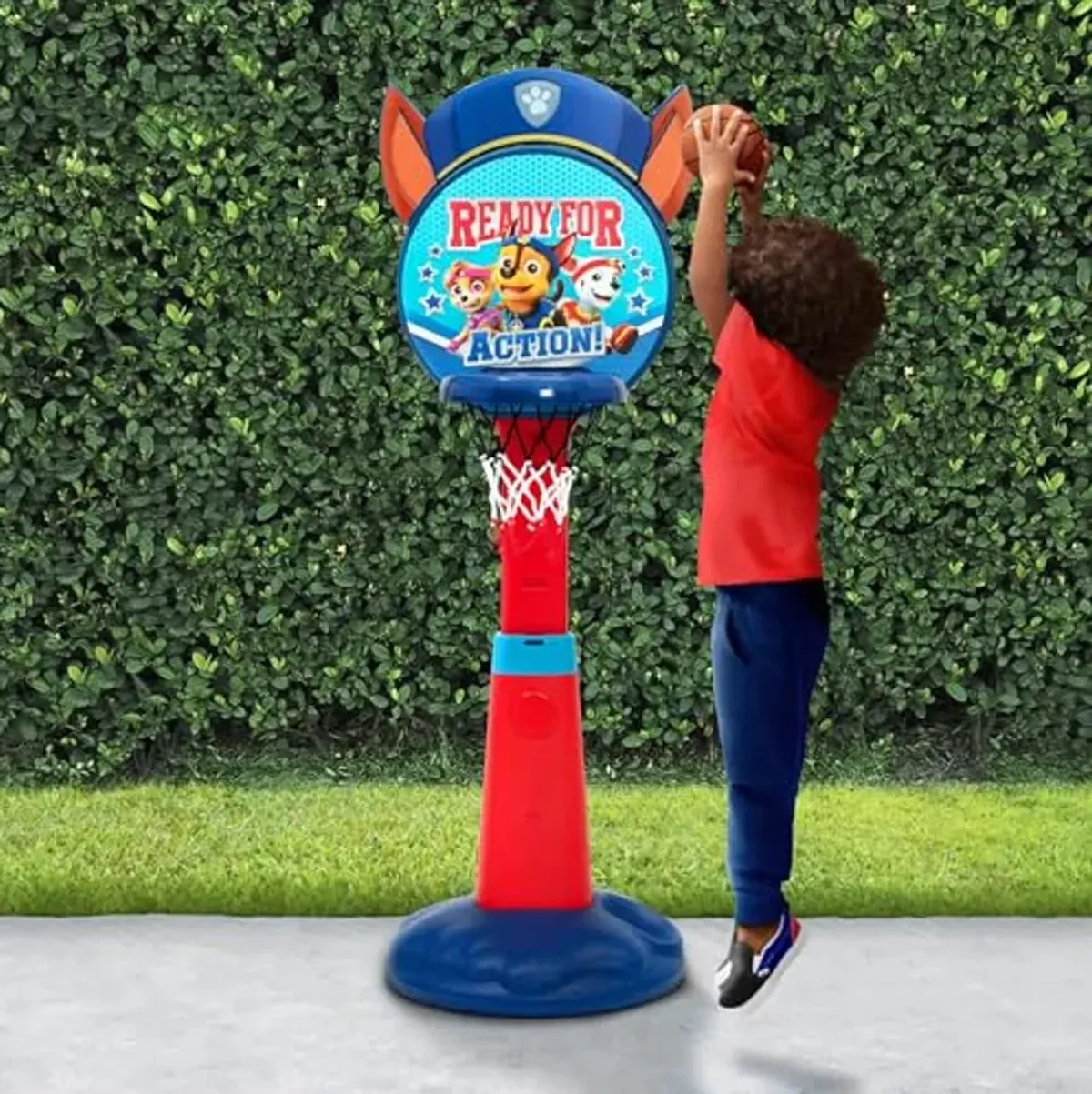 Delta Children PAW Patrol Plastic Basketball Set Includes Basketball Hoop, 1 Basketball and Ball Pump