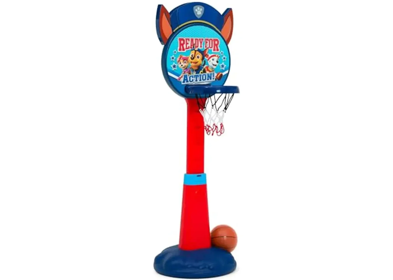 Delta Children PAW Patrol Plastic Basketball Set Includes Basketball Hoop, 1 Basketball and Ball Pump