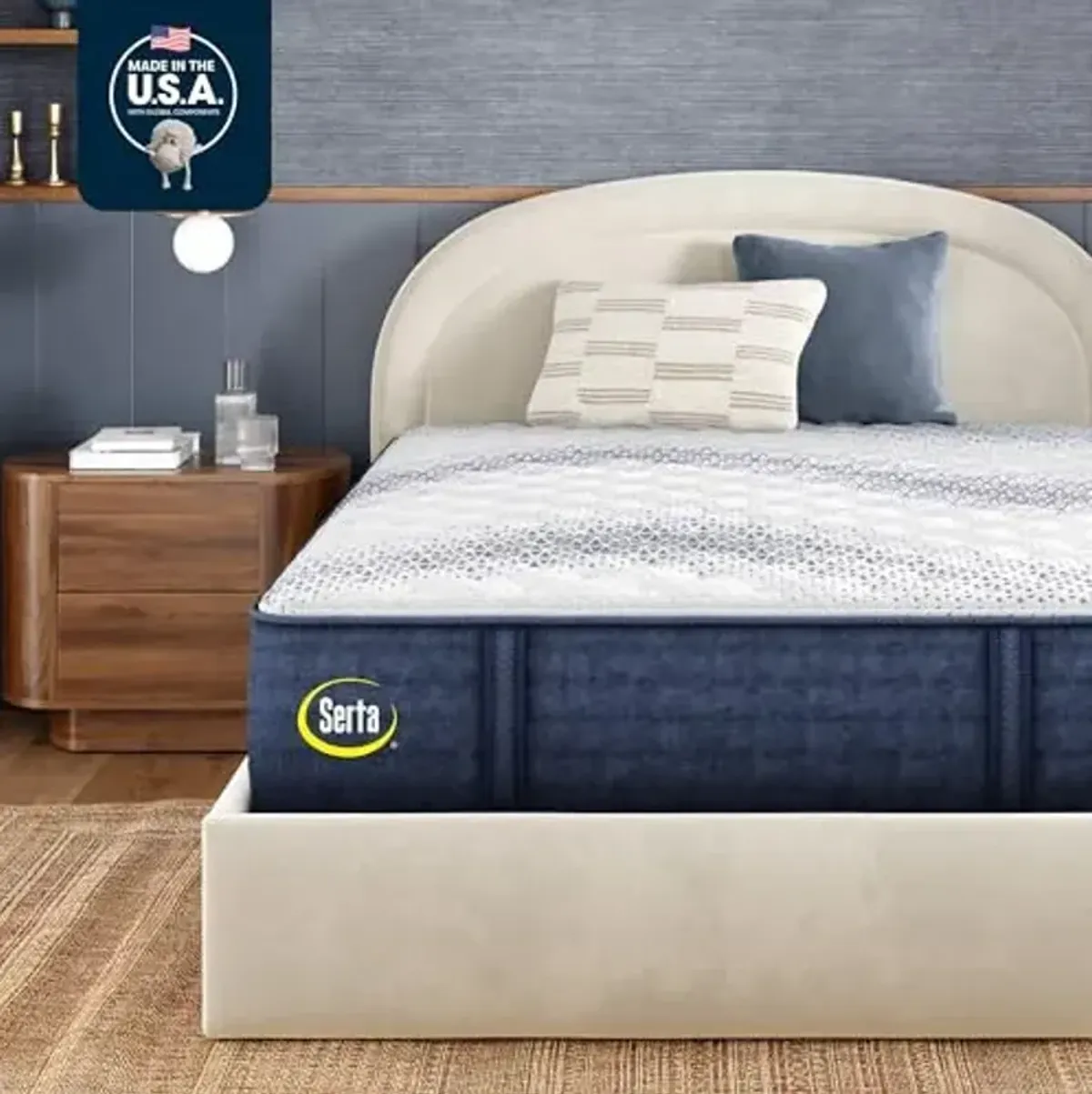 Serta iComfortPro - Kingston 14" Firm Cal King Latex Foam Mattress - Cooling System, 5 Support Zones, and Responsive Latex Foam - 100 Night Trial and CertiPUR-US Certified