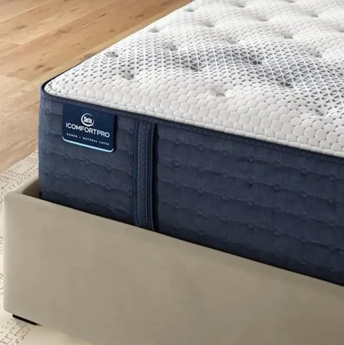 Serta iComfortPro - Canterbury 15" Plush Queen Latex Foam Mattress - Cooling System, 5 Support Zones, and Responsive Latex Foam - 100 Night Trial and CertiPUR-US Certified