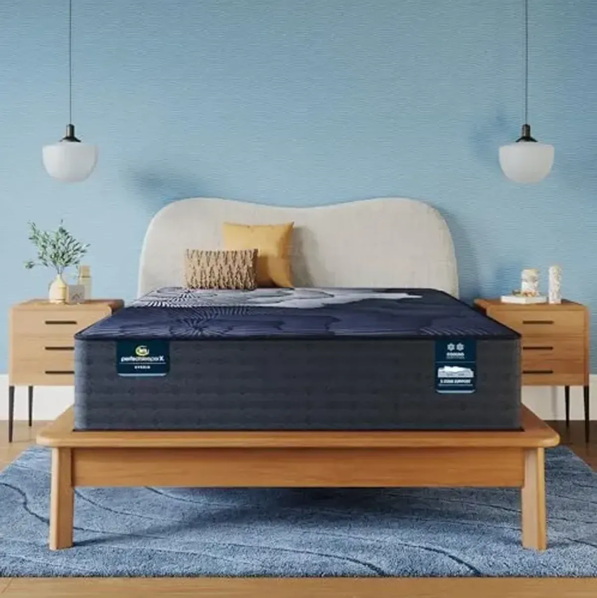 Serta Perfect Sleeper X - Prescott 14" Plush Full Hybrid Mattress - 5 Support Zones and Cooling Tech for a Restorative Sleep - 100 Night Trial, CertiPUR-US Certified