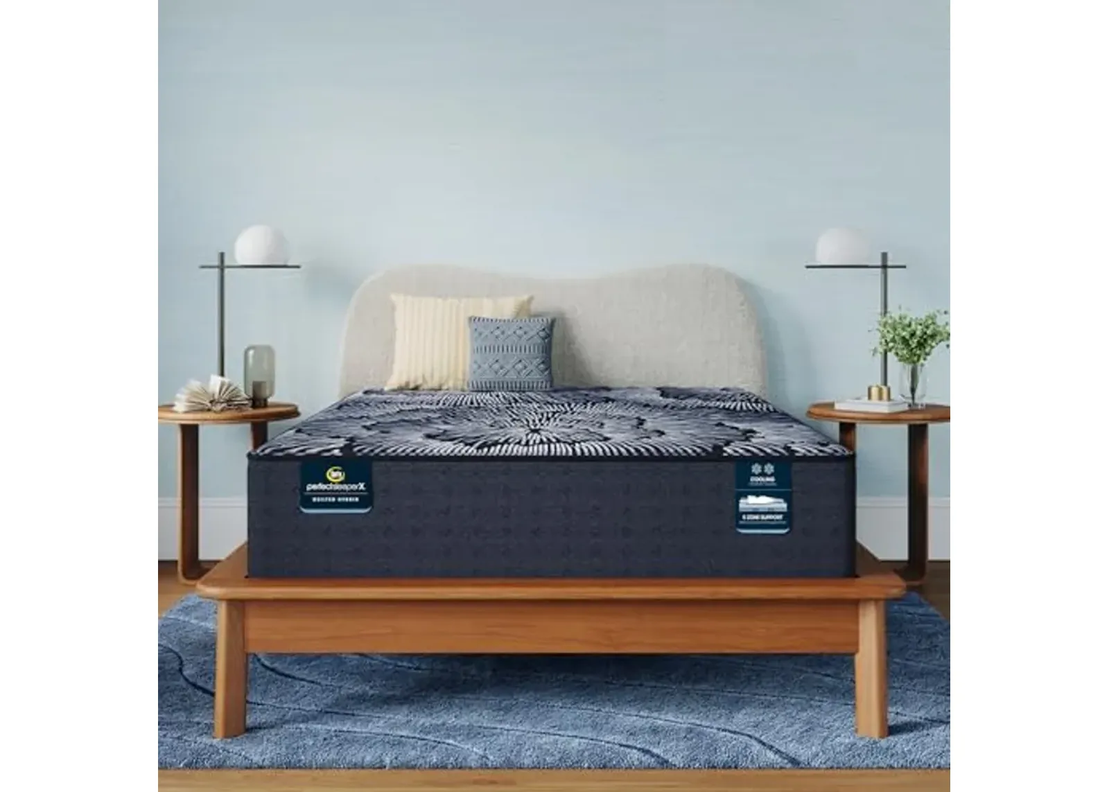 Serta Perfect Sleeper X - Excelled 13.75" Extra Firm Twin XL Quilted Hybrid Mattress - 5 Support Zones and Cooling Tech for a Restorative Sleep - 100 Night Trial, CertiPUR-US Certified