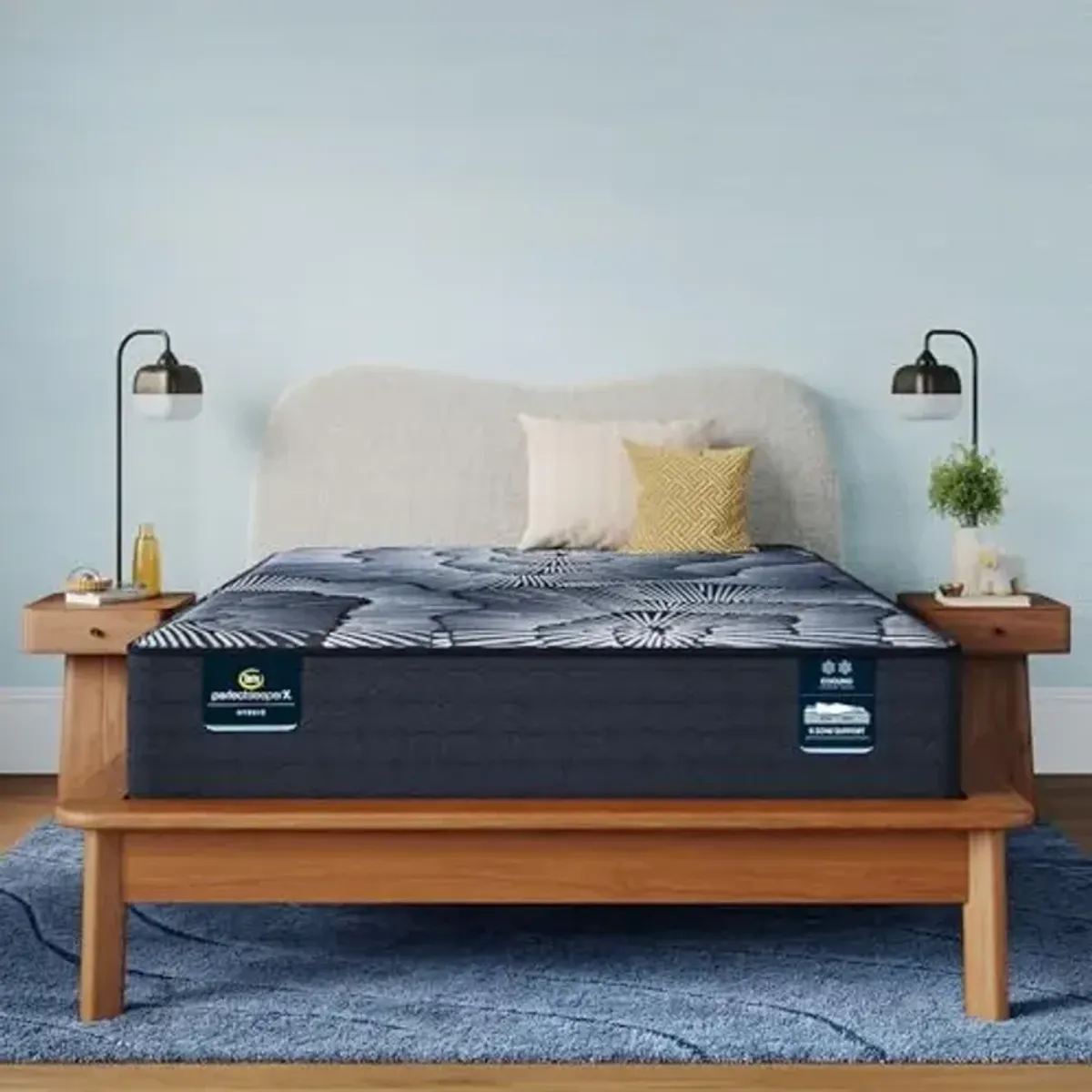 Serta Perfect Sleeper X - Kendall 13" Medium Full Hybrid Mattress - 5 Support Zones and Cooling Tech for a Restorative Sleep - 100 Night Trial, CertiPUR-US Certified