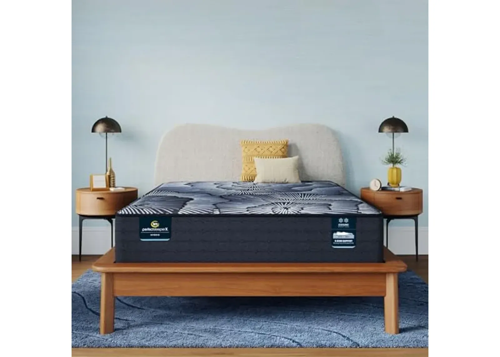 Serta Perfect Sleeper X - Kendall 13" Plush King Hybrid Mattress - 5 Support Zones and Cooling Tech for a Restorative Sleep - 100 Night Trial, CertiPUR-US Certified