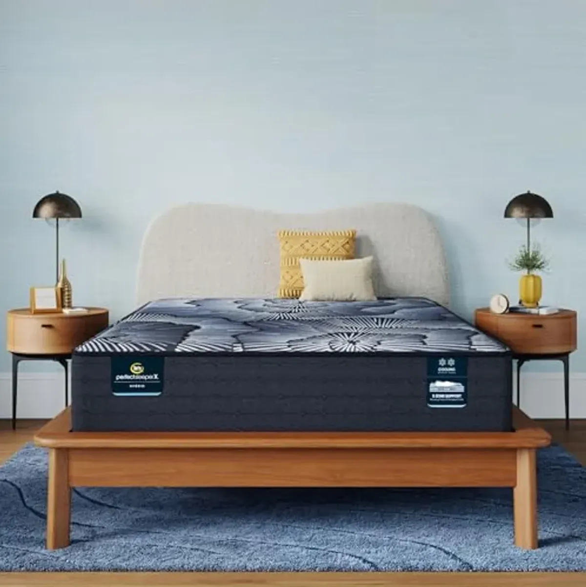 Serta Perfect Sleeper X - Kendall 13" Plush King Hybrid Mattress - 5 Support Zones and Cooling Tech for a Restorative Sleep - 100 Night Trial, CertiPUR-US Certified