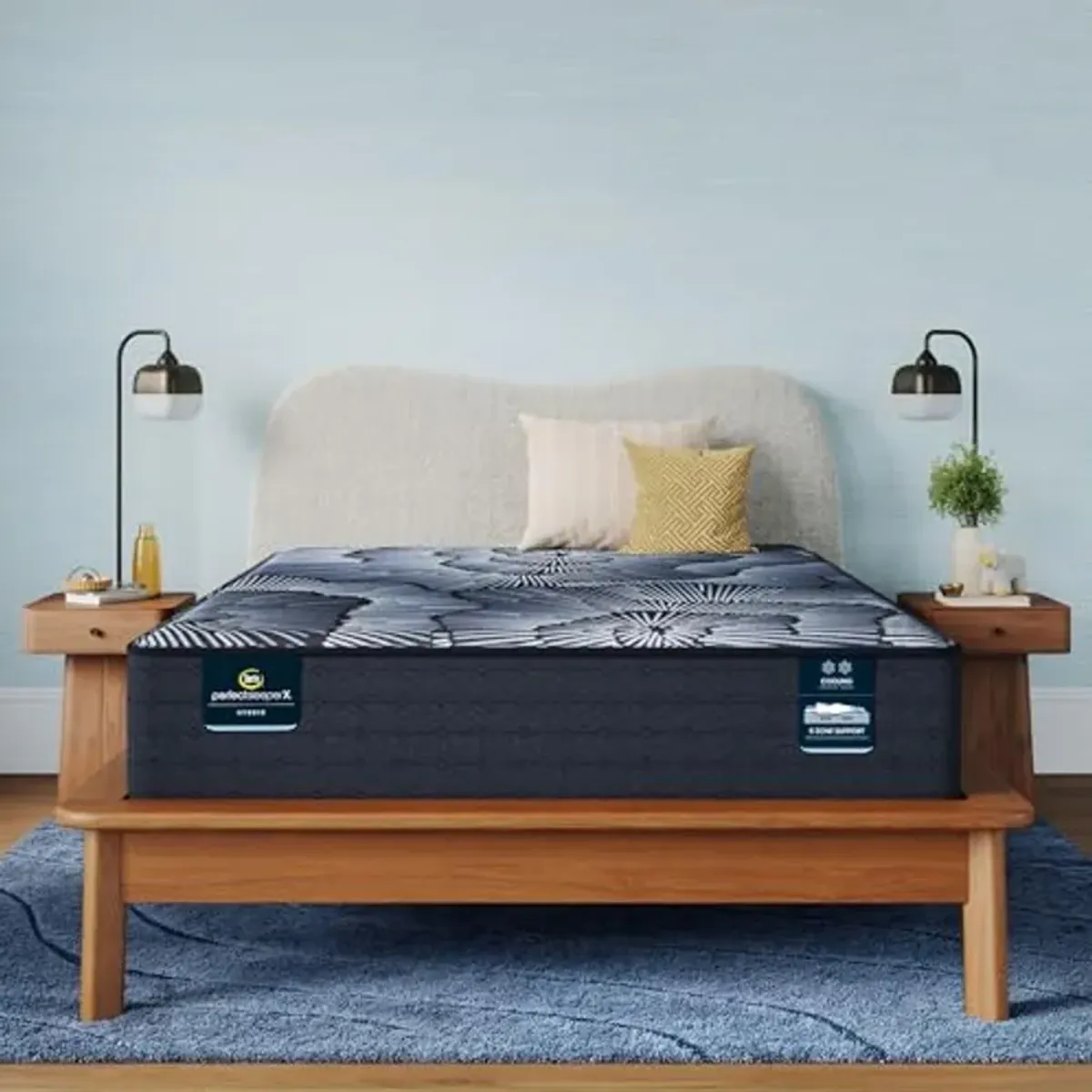 Serta Perfect Sleeper X - Kendall 13" Medium King Hybrid Mattress - 5 Support Zones and Cooling Tech for a Restorative Sleep - 100 Night Trial, CertiPUR-US Certified