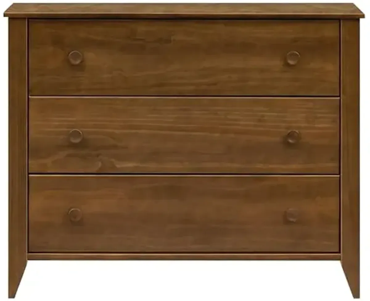 Babyletto Sprout 3-Drawer Changing Table Dresser w/Removable Tray | GREENGUARD Certified Baby Dresser with Changing Table Top & Storage for Nursery - Versatile Use for Bedroom/Hallway, Natural Walnut