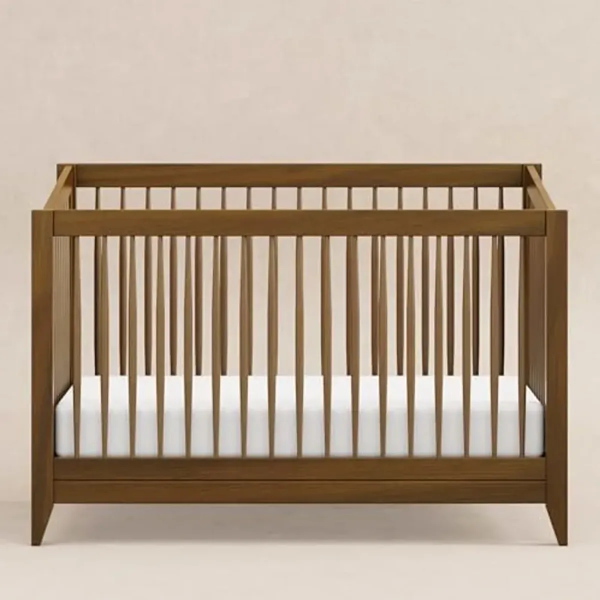 Babyletto Sprout 4-in-1 Convertible Crib with Toddler Bed Conversion Kit in Natural Walnut, Greenguard Gold Certified