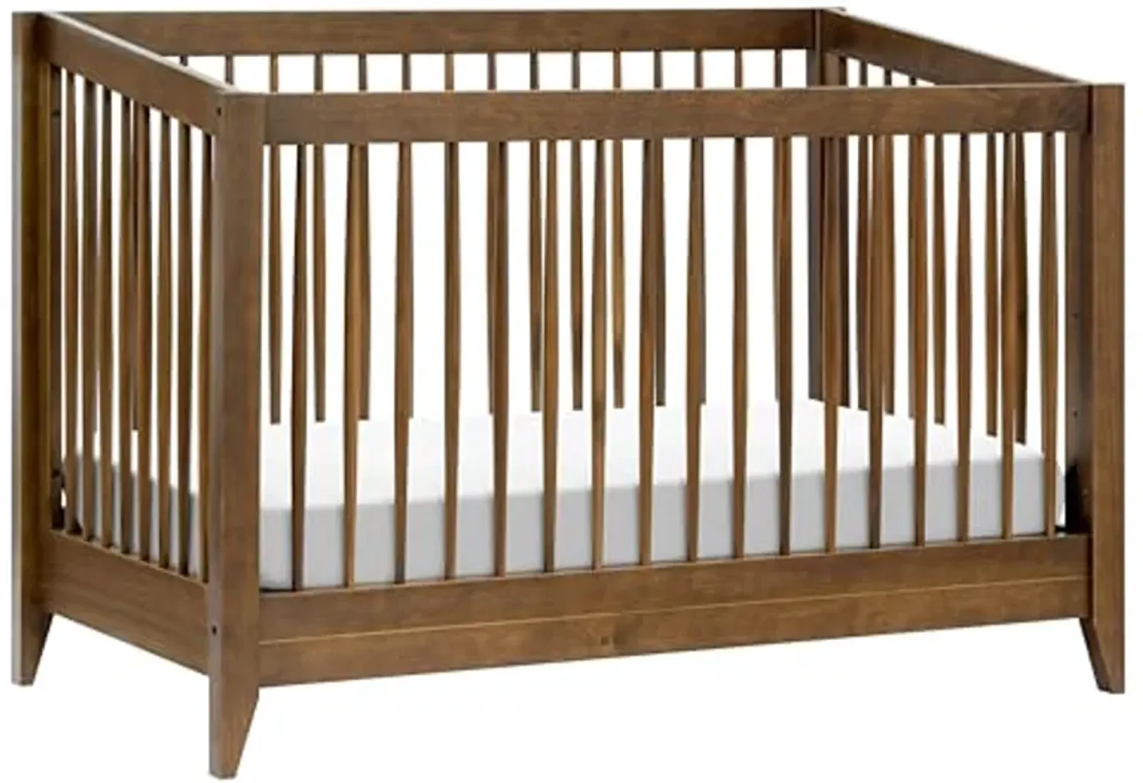 Babyletto Sprout 4-in-1 Convertible Crib with Toddler Bed Conversion Kit in Natural Walnut, Greenguard Gold Certified